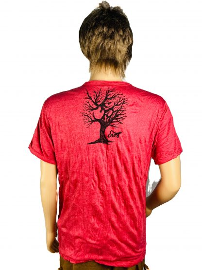 T-Shirt rot mit Baum rot – Bild 2