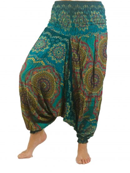 Hose Aladin Mandala, Türkis mit Pink