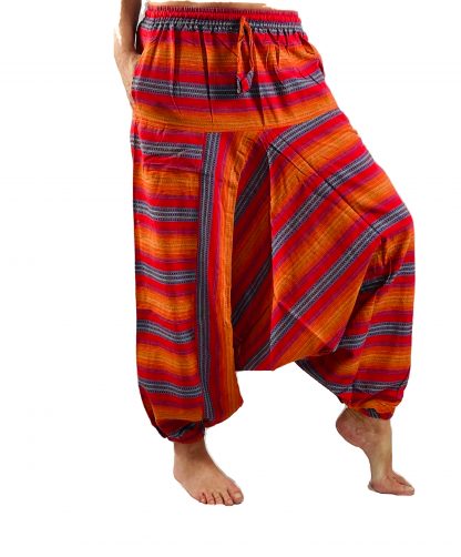 Goa Hose Nepal gestreift rot UNISEX