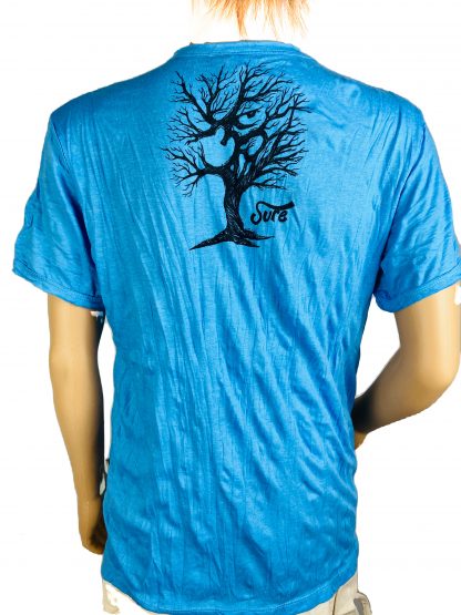 T-Shirt mit Baum hellblau – Bild 2