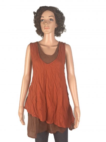 long Top Rostorange/braun