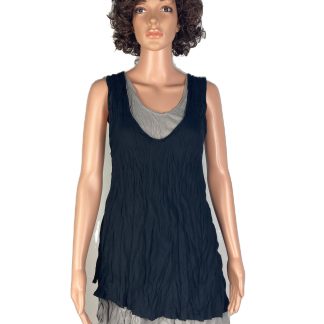 Long Top schwarz/grau