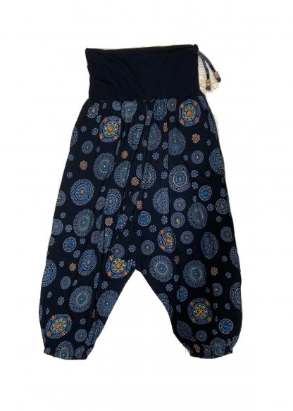 Goa Hose Mandala bestickt schwarz