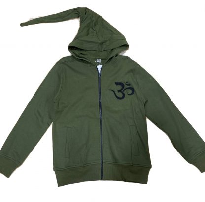 Hoody besticktes Om army green