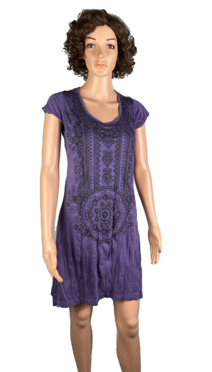 Kleid kurz Mandala purple