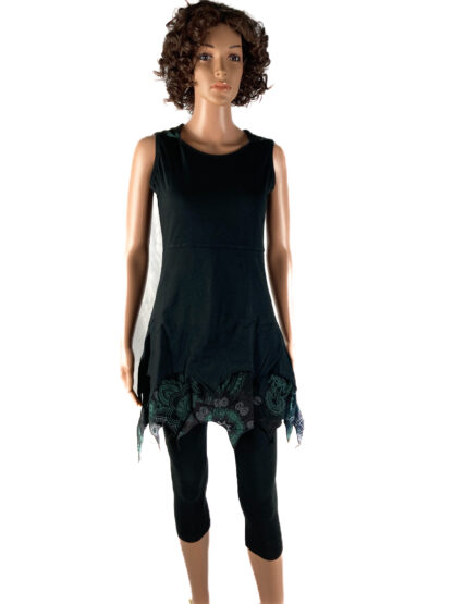 Zipfel-Kleid schwarz