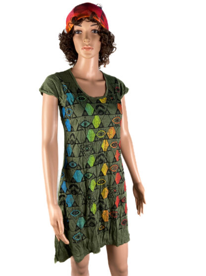 Kleid Kurz army green /bunt