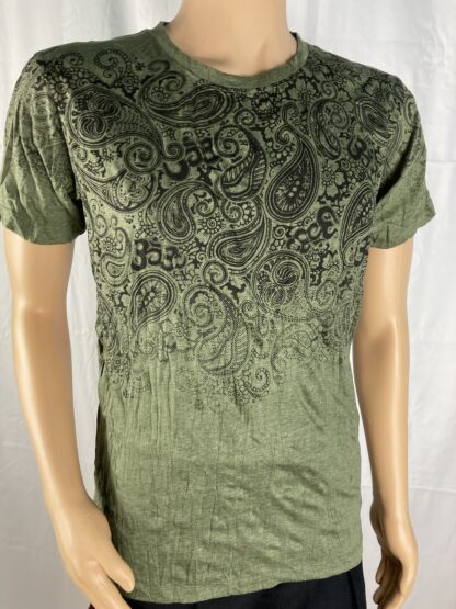 T-shirt unisex army green gemustert
