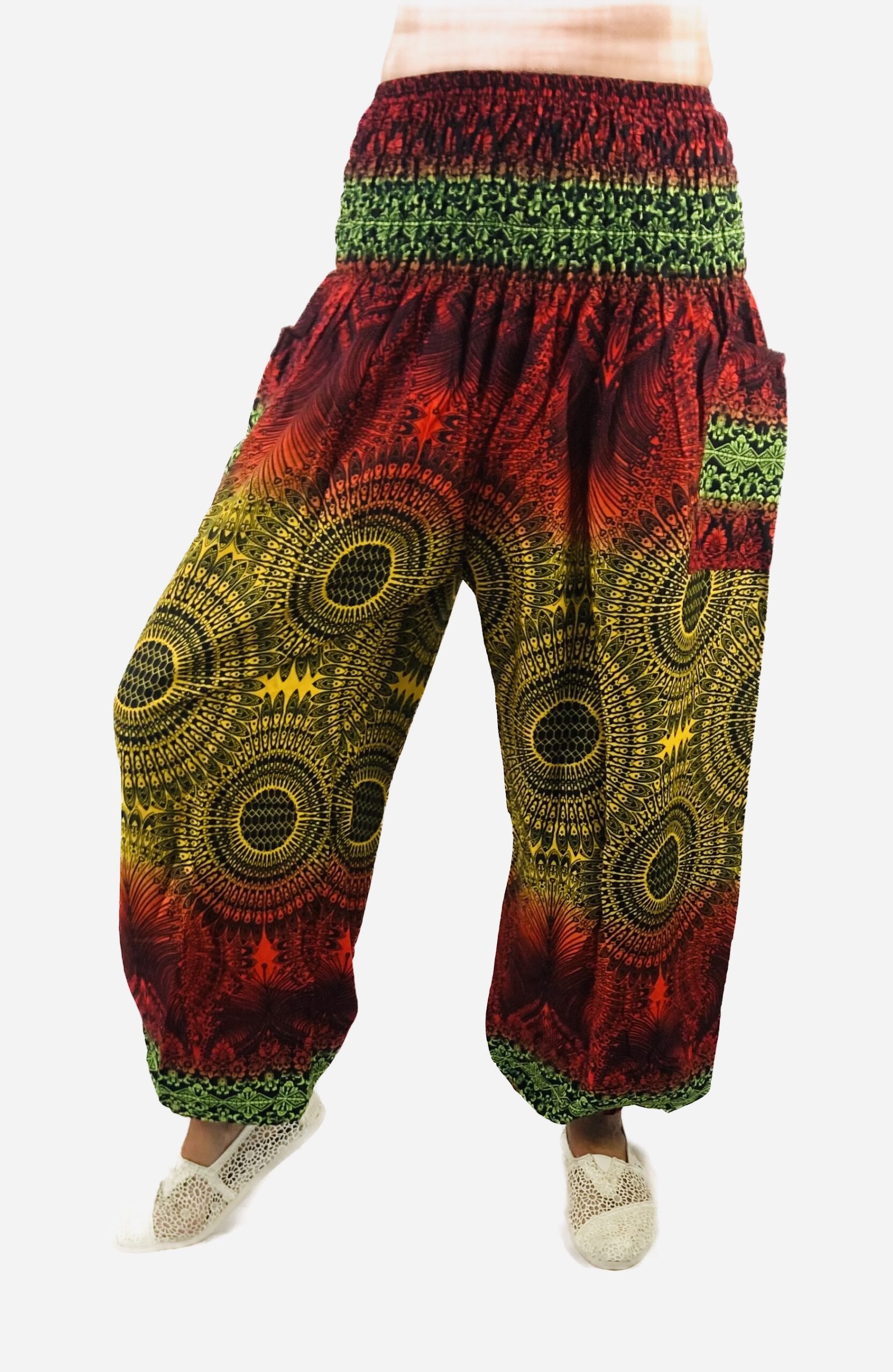 Giny Hose rot/gelb/grün